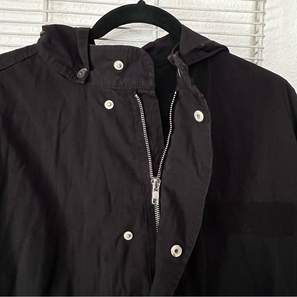 TopMan Fishtail Long Coat Jacket With Hood - Picture 8 of 12
